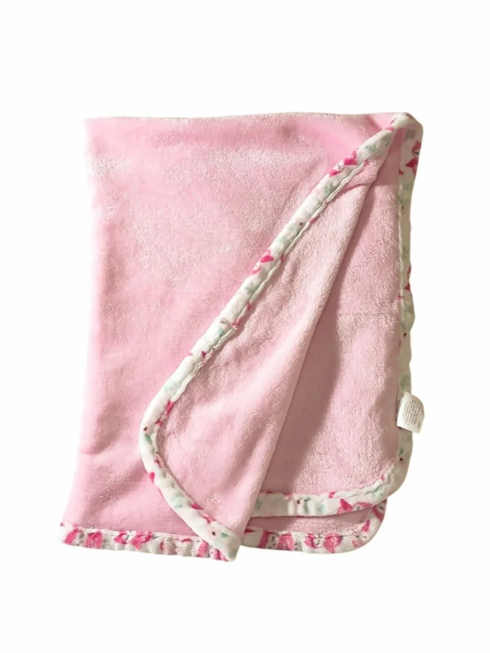 Le Bebe Favorite Owl Flower Trim Pink Baby Security Lovey Blanket 30